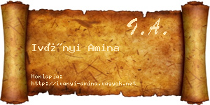 Iványi Amina névjegykártya
